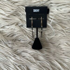 New DKNY two-tone dangle fashion earrings